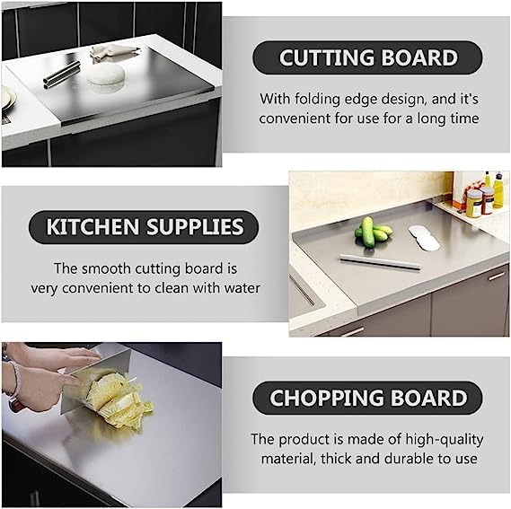 Doyeah Stainless Steel Kitchen Chopping Board | Countertop